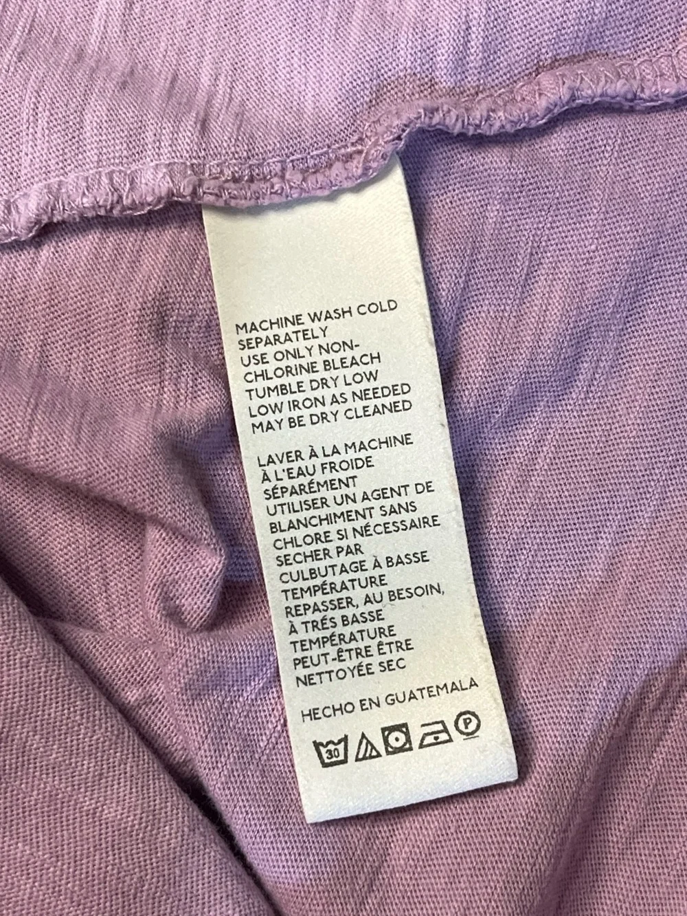 Free People Arden Tee, Lavender, Slouchy, Long Sleeve, Thumbholes, Sz M